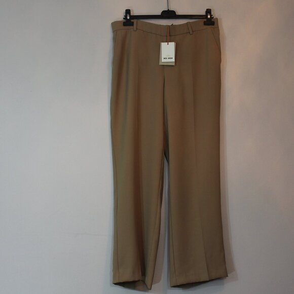 NWT Mos Mosh pull on wide leg  Pants in sand colour women's  size 42/10-12 - Picture 4 of 9
